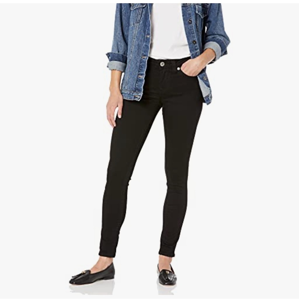 True Religion Women's Jennie Mid Rise Curvy Fit Skinny Ankle Jean- black - Picture 2 of 6
